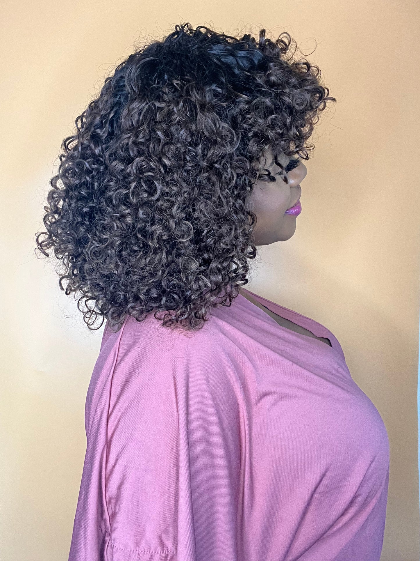 Water Wave Fringe Wig 14”