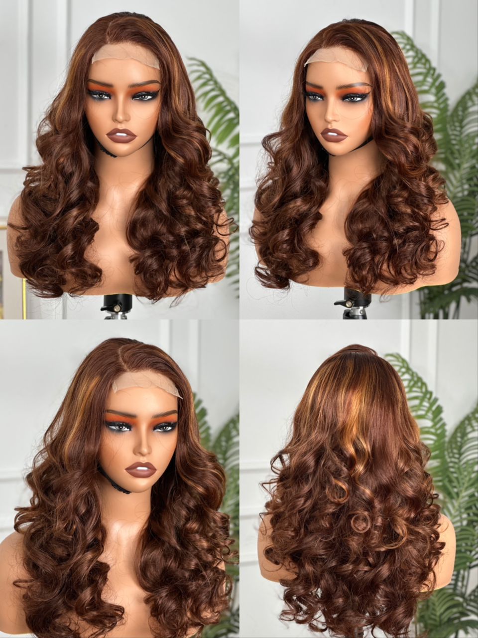 4*4 closure bouncy wig 18”