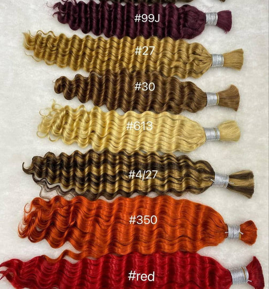 Raw human hair bulk