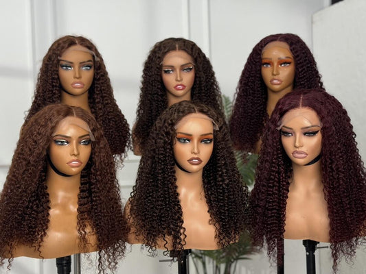 5*5 closure deep curl wig 20”
