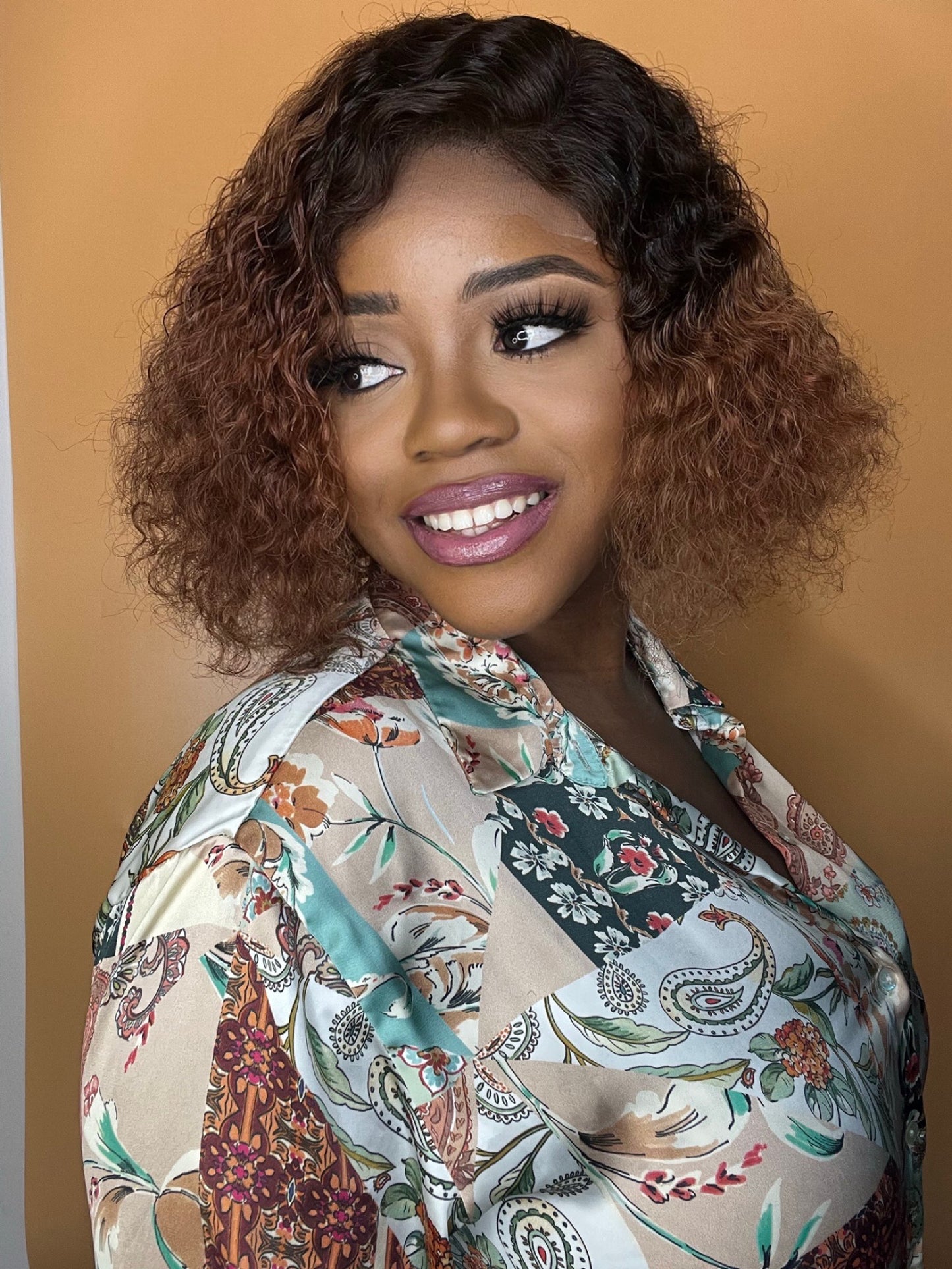 HD T-part Deep Curl Wig 10”