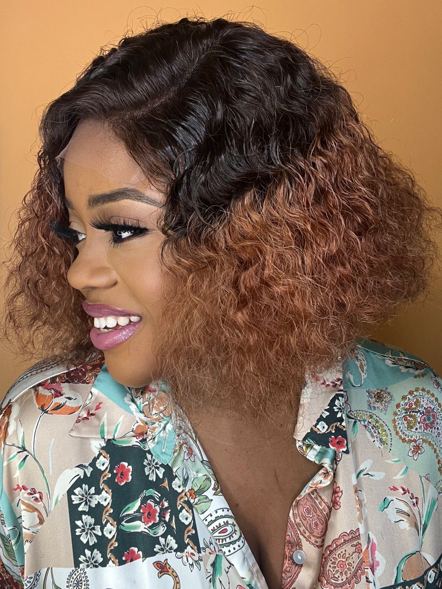 HD T-part Deep Curl Wig 10”