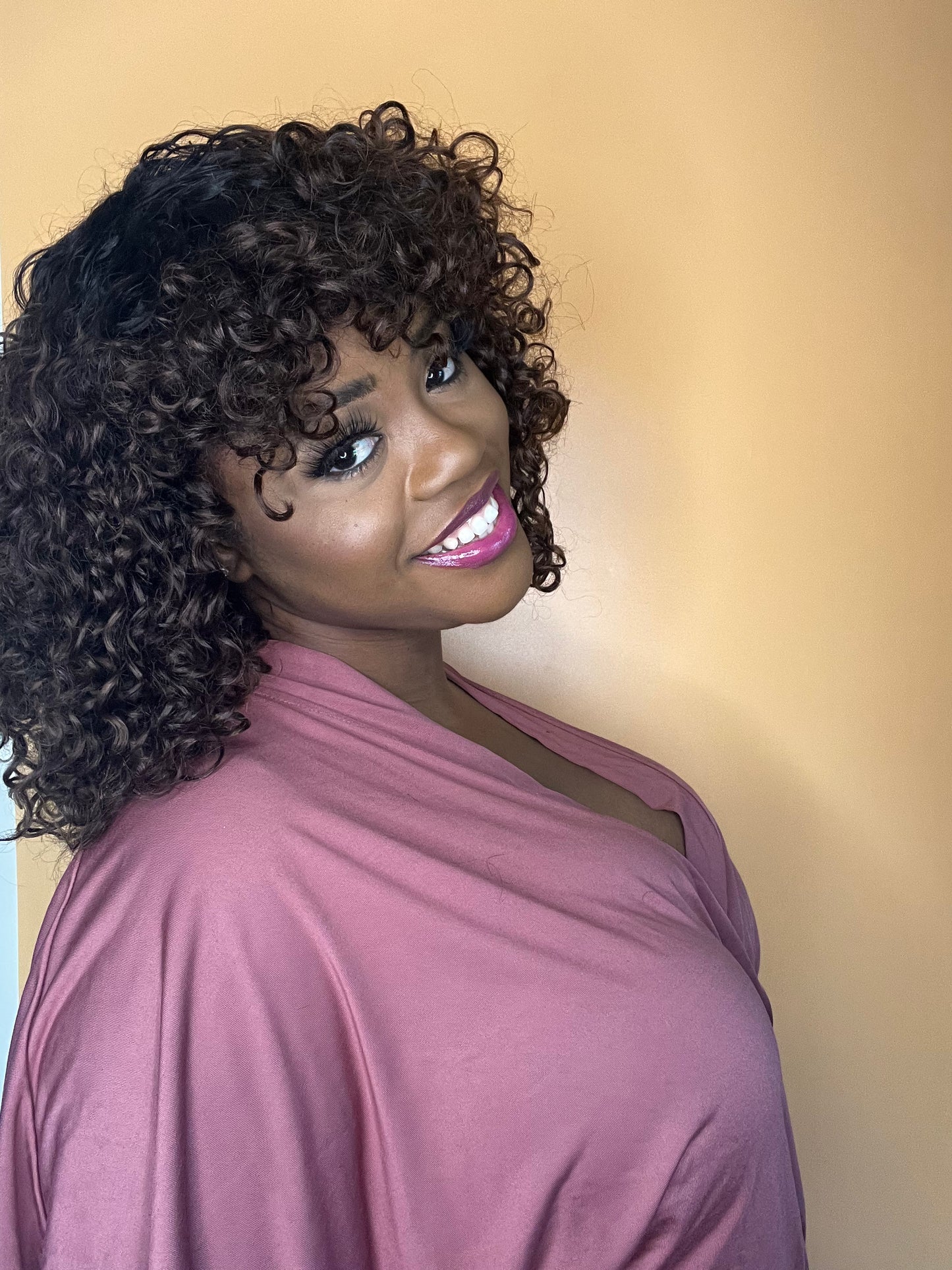 Water Wave Fringe Wig 14”