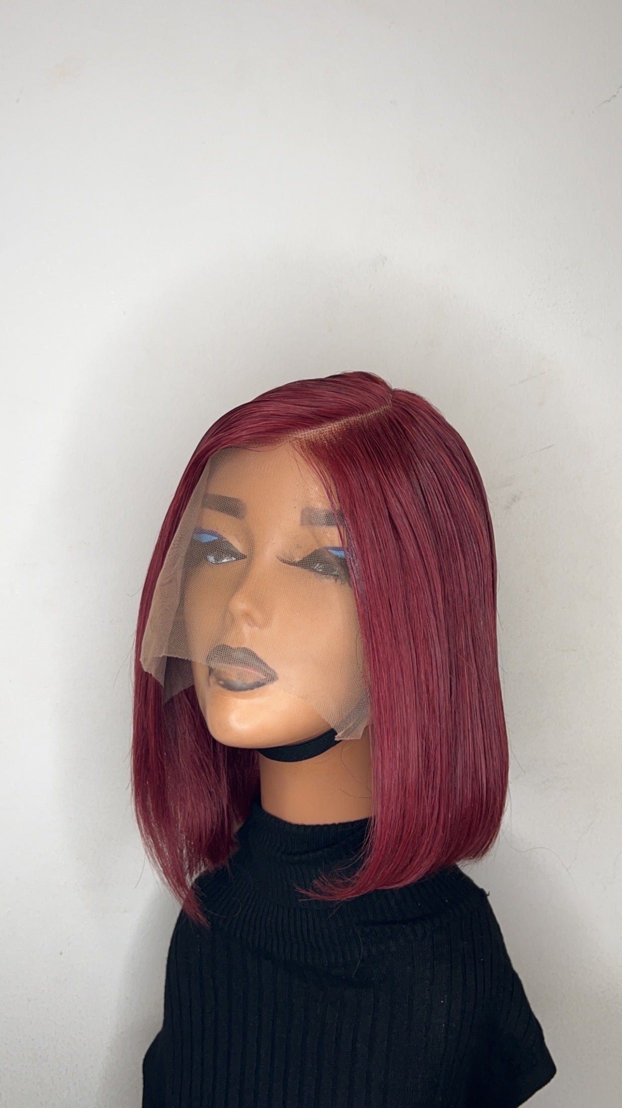 Red T Frontal Bob Wig 10”