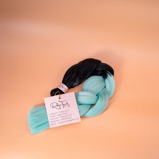 Braid extensions- Black & Sky Blue