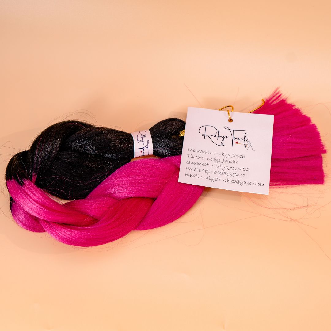 Braid extensions- Black & Fuchsia